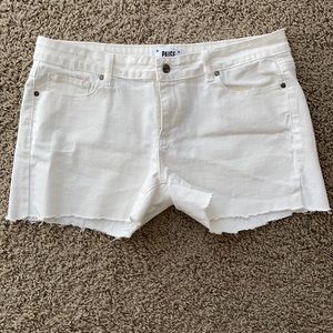 Paige denim white cut off shorts size 30